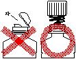イメージ図：食用油の回収の出し方で、ネジ式キャップのボトルを推奨するイラスト