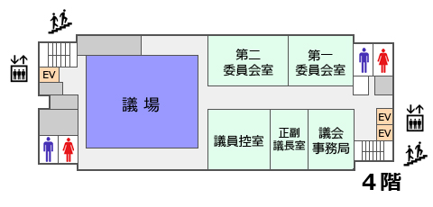 フロア図：本庁舎4階