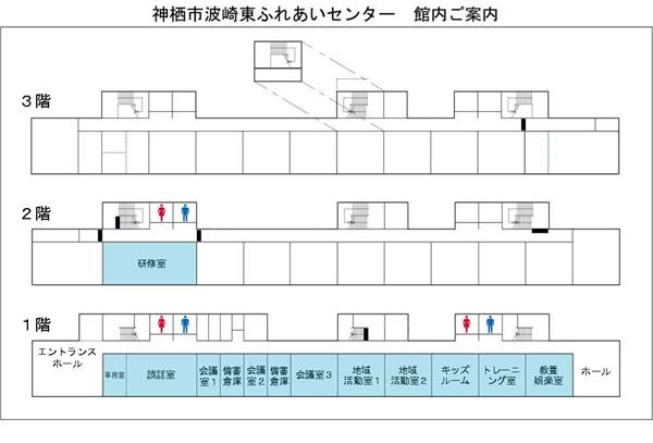 フロア図：波崎東ふれあいセンター館内