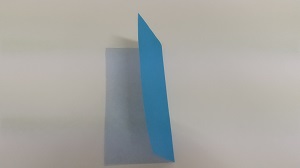 写真：折り紙を半分に折った様子