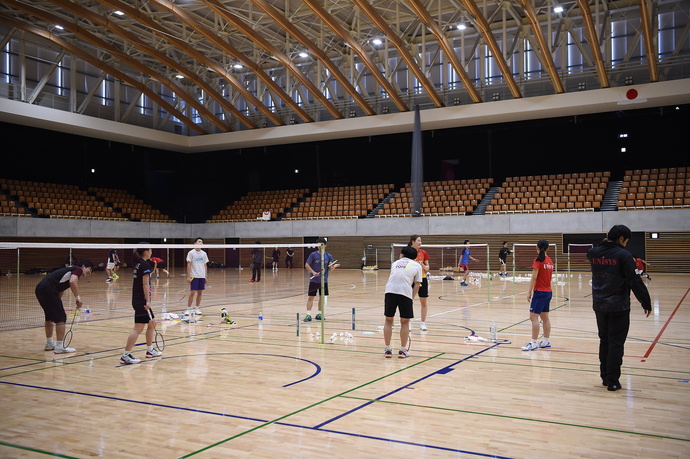 写真：日本ユニシス実業団の練習風景