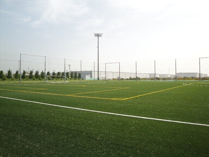 写真：広々としたサッカー場
