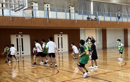 写真：バスケットボールの活動