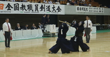 写真：白熱している試合の様子