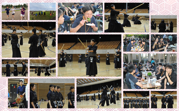 写真：國學院大學剣道部夏季強化合宿の様子