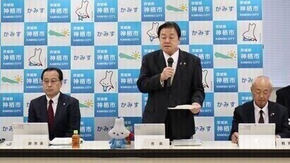 写真：定例記者会見会場の様子