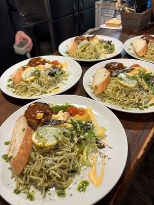 写真：イベントで振る舞われたジェノベーゼパスタ